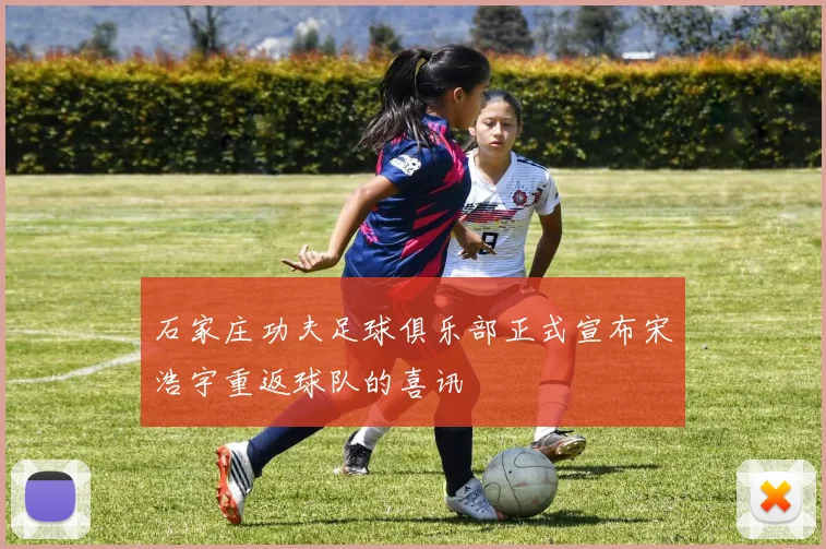 石家庄功夫足球俱乐部正式宣布宋浩宇重返球队的喜讯